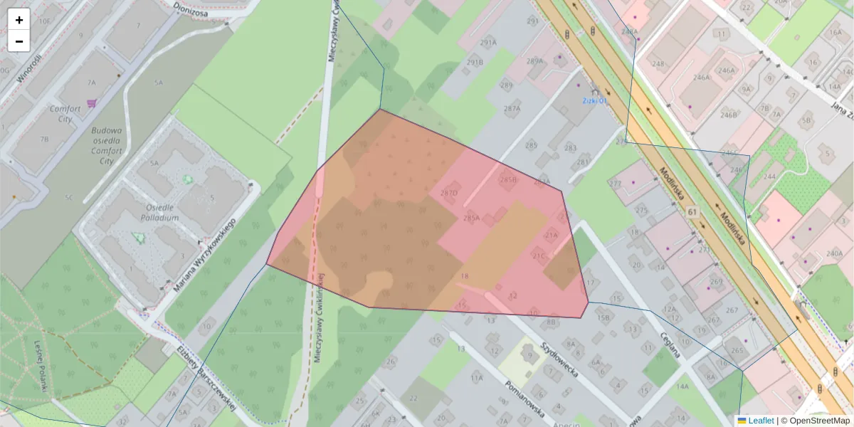 Szczegółowa mapa kodu pocztowego 03-135 z granicami, sąsiednimi kodami pocztowymi i urzędami pocztowymi