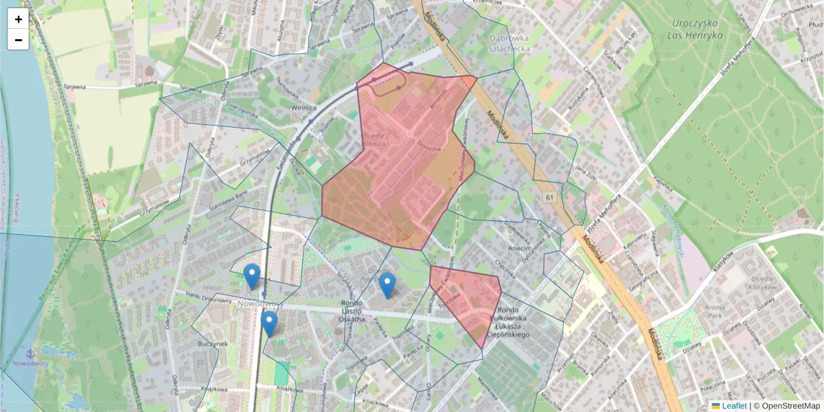 Szczegółowa mapa kodu pocztowego 03-142 z granicami, sąsiednimi kodami pocztowymi i urzędami pocztowymi
