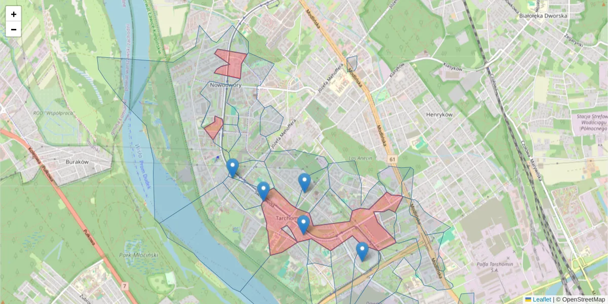 Szczegółowa mapa kodu pocztowego 03-144 z granicami, sąsiednimi kodami pocztowymi i urzędami pocztowymi