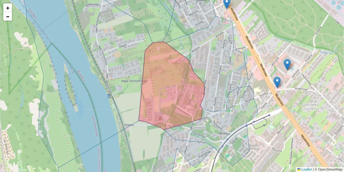 Szczegółowa mapa kodu pocztowego 03-145 z granicami, sąsiednimi kodami pocztowymi i urzędami pocztowymi