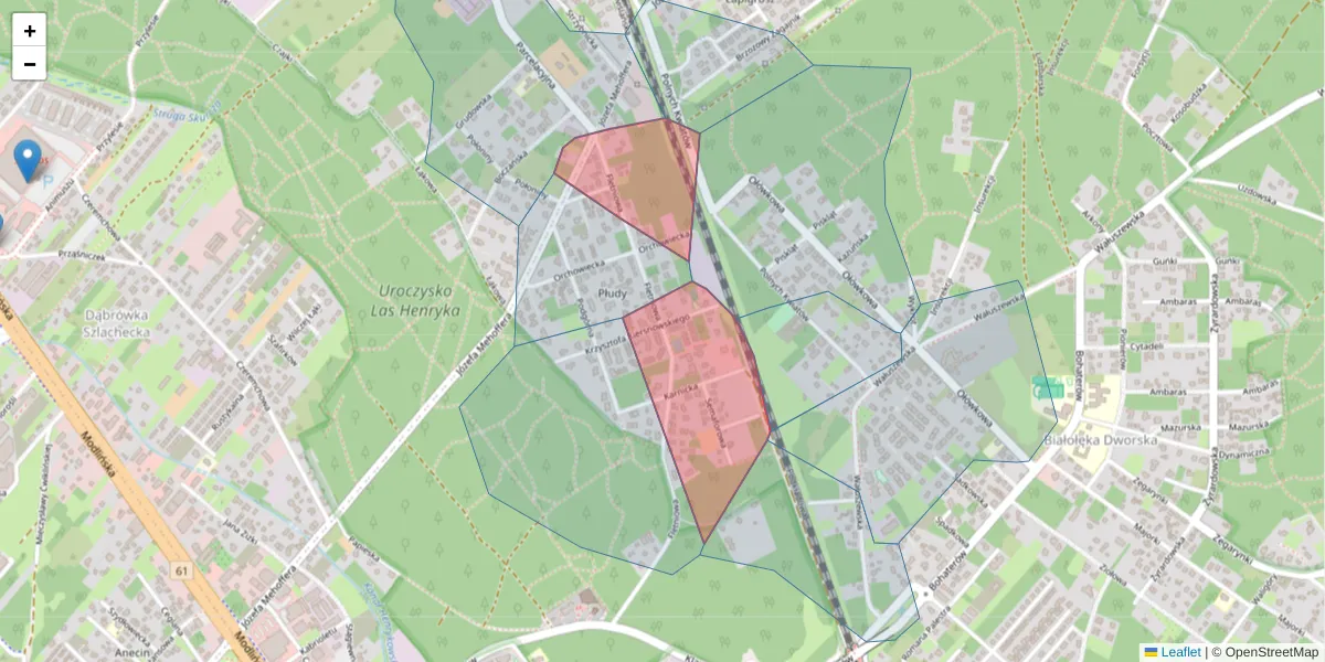Szczegółowa mapa kodu pocztowego 03-160 z granicami, sąsiednimi kodami pocztowymi i urzędami pocztowymi