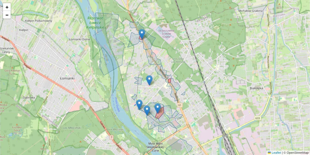 Szczegółowa mapa kodu pocztowego 03-189 z granicami, sąsiednimi kodami pocztowymi i urzędami pocztowymi