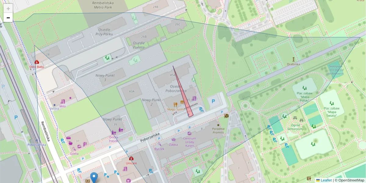 Szczegółowa mapa kodu pocztowego 03-365 z granicami, sąsiednimi kodami pocztowymi i urzędami pocztowymi