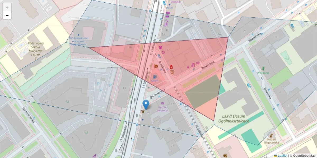 Szczegółowa mapa kodu pocztowego 03-431 z granicami, sąsiednimi kodami pocztowymi i urzędami pocztowymi
