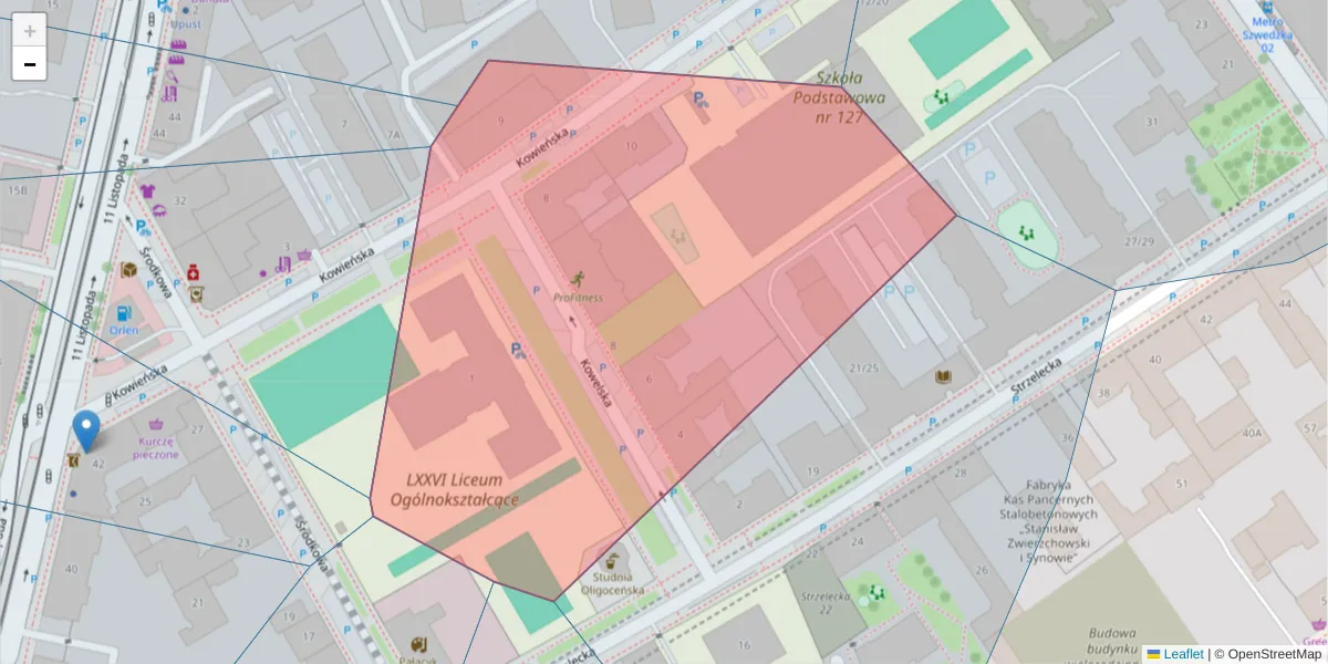 Szczegółowa mapa kodu pocztowego 03-432 z granicami, sąsiednimi kodami pocztowymi i urzędami pocztowymi