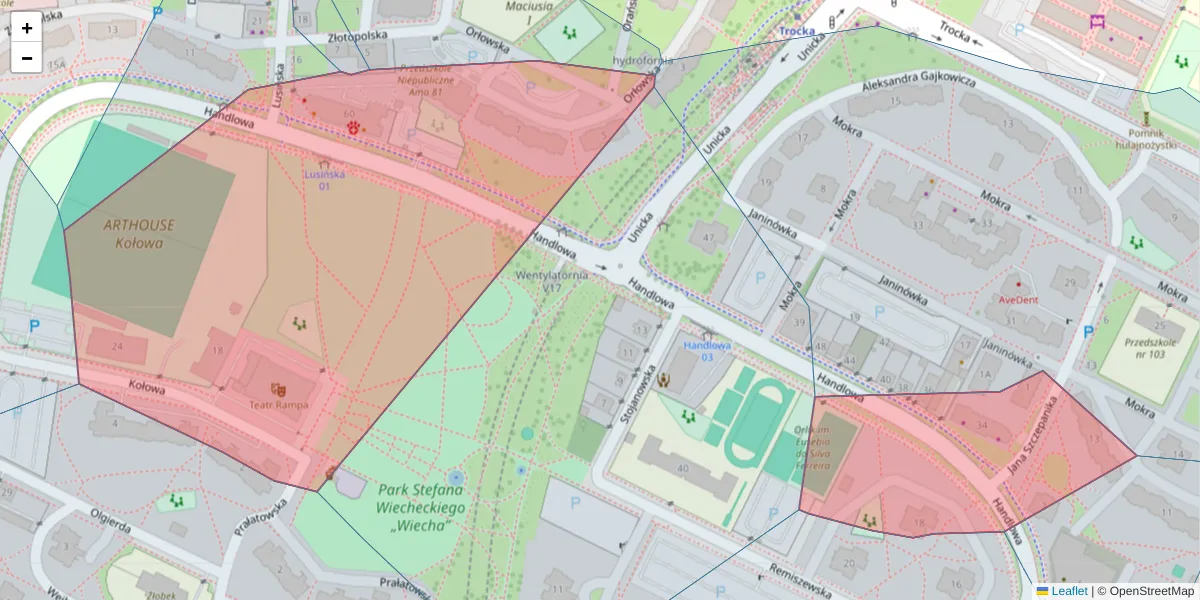 Szczegółowa mapa kodu pocztowego 03-556 z granicami, sąsiednimi kodami pocztowymi i urzędami pocztowymi