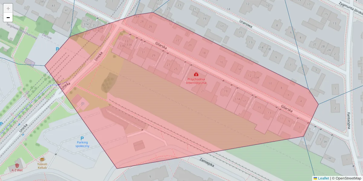 Szczegółowa mapa kodu pocztowego 03-589 z granicami, sąsiednimi kodami pocztowymi i urzędami pocztowymi