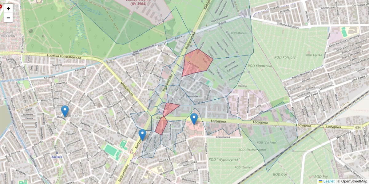 Szczegółowa mapa kodu pocztowego 03-690 z granicami, sąsiednimi kodami pocztowymi i urzędami pocztowymi