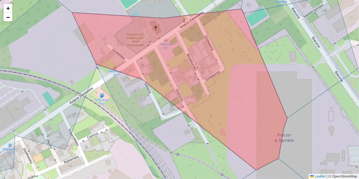 Szczegółowa mapa kodu pocztowego 03-791 z granicami, sąsiednimi kodami pocztowymi i urzędami pocztowymi