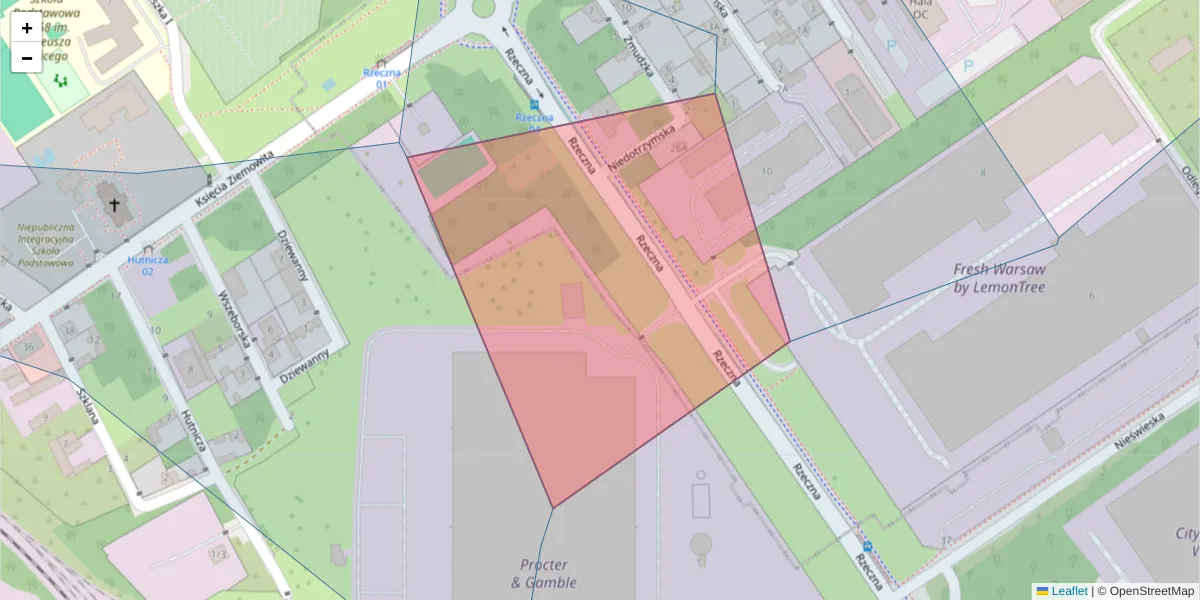 Szczegółowa mapa kodu pocztowego 03-795 z granicami, sąsiednimi kodami pocztowymi i urzędami pocztowymi