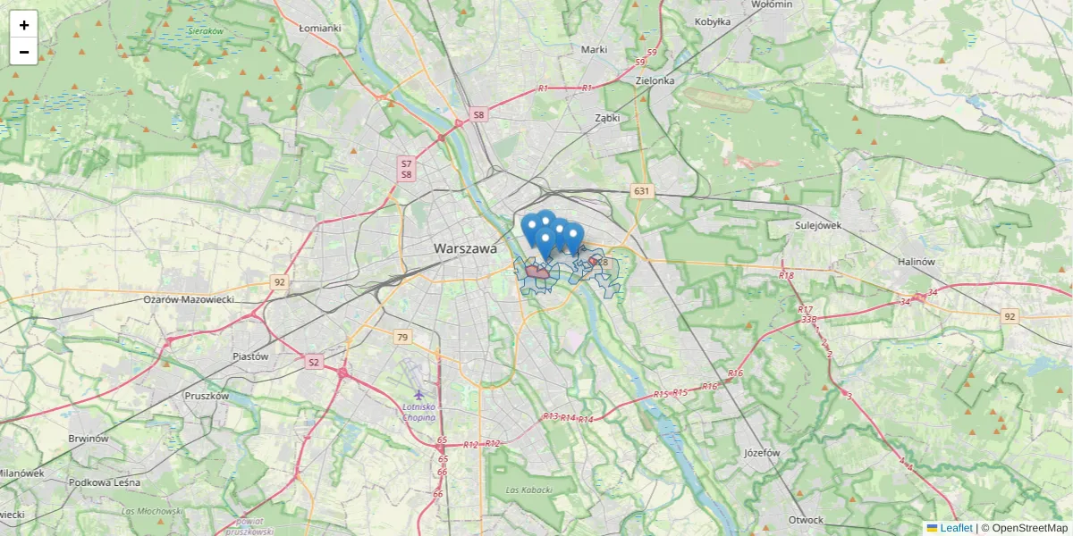 Szczegółowa mapa kodu pocztowego 03-980 z granicami, sąsiednimi kodami pocztowymi i urzędami pocztowymi