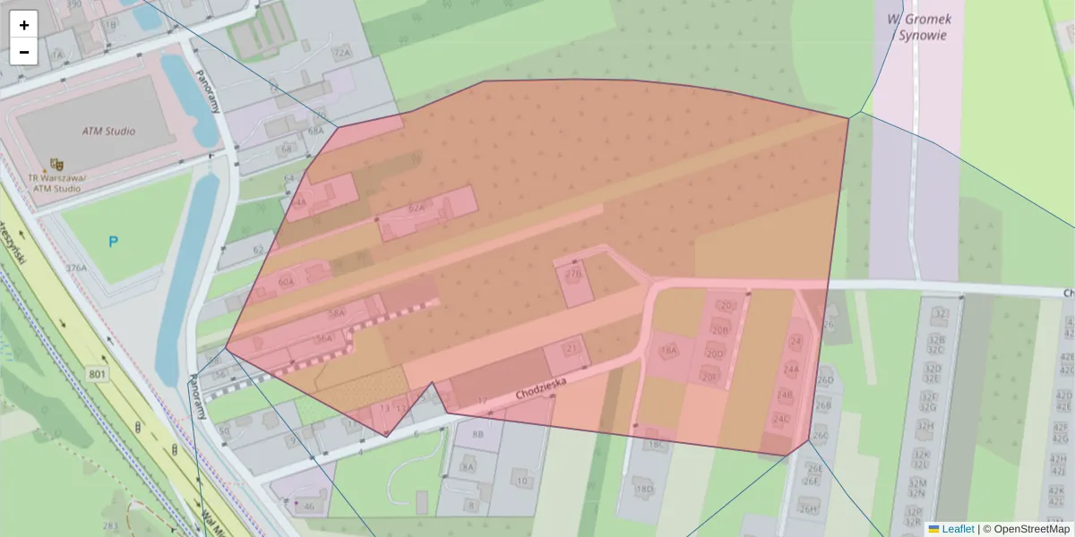 Szczegółowa mapa kodu pocztowego 03-993 z granicami, sąsiednimi kodami pocztowymi i urzędami pocztowymi