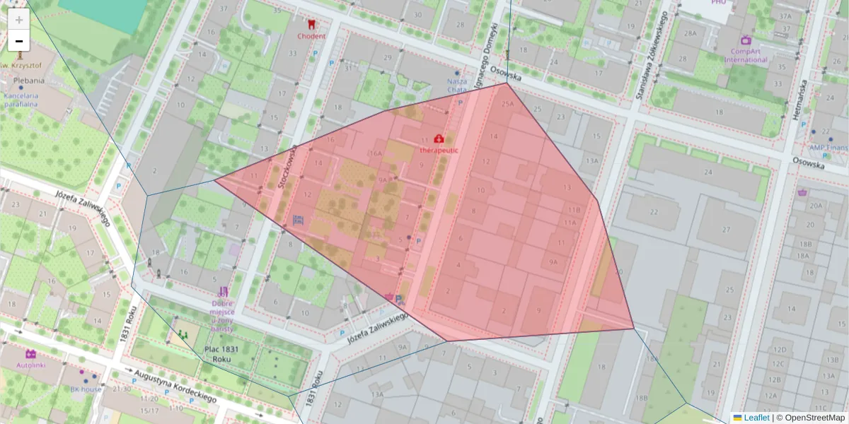 Szczegółowa mapa kodu pocztowego 04-146 z granicami, sąsiednimi kodami pocztowymi i urzędami pocztowymi