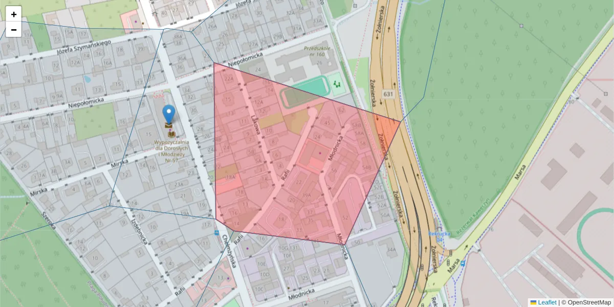 Szczegółowa mapa kodu pocztowego 04-244 z granicami, sąsiednimi kodami pocztowymi i urzędami pocztowymi