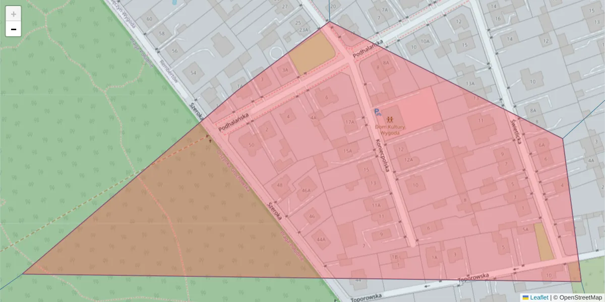 Szczegółowa mapa kodu pocztowego 04-267 z granicami, sąsiednimi kodami pocztowymi i urzędami pocztowymi