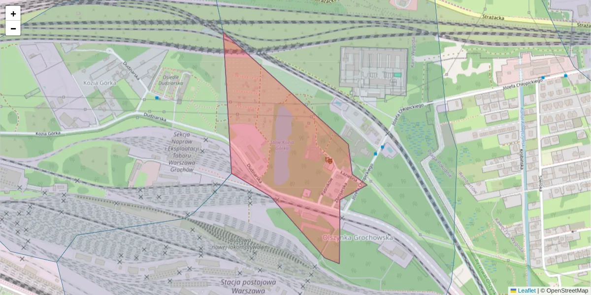 Szczegółowa mapa kodu pocztowego 04-316 z granicami, sąsiednimi kodami pocztowymi i urzędami pocztowymi