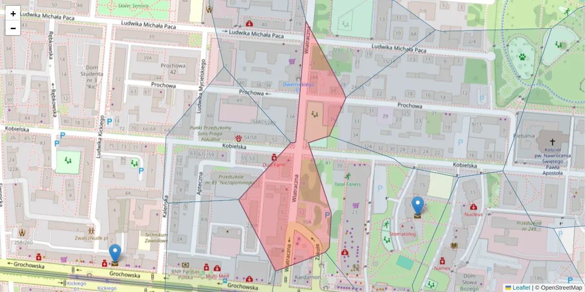 Szczegółowa mapa kodu pocztowego 04-365 z granicami, sąsiednimi kodami pocztowymi i urzędami pocztowymi