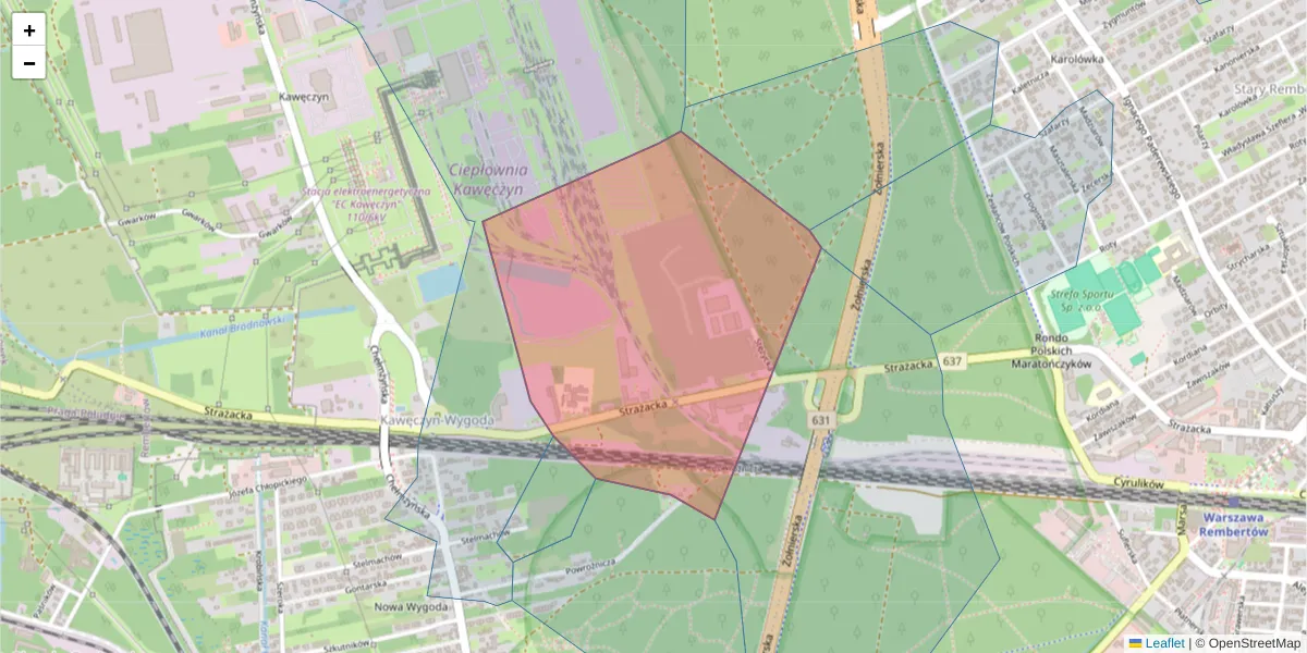 Szczegółowa mapa kodu pocztowego 04-462 z granicami, sąsiednimi kodami pocztowymi i urzędami pocztowymi