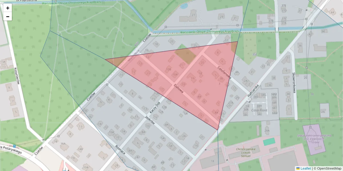 Szczegółowa mapa kodu pocztowego 04-710 z granicami, sąsiednimi kodami pocztowymi i urzędami pocztowymi