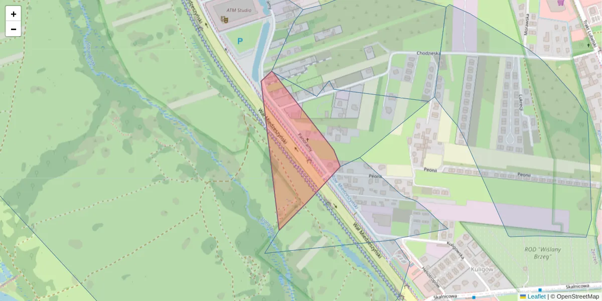 Szczegółowa mapa kodu pocztowego 04-793 z granicami, sąsiednimi kodami pocztowymi i urzędami pocztowymi