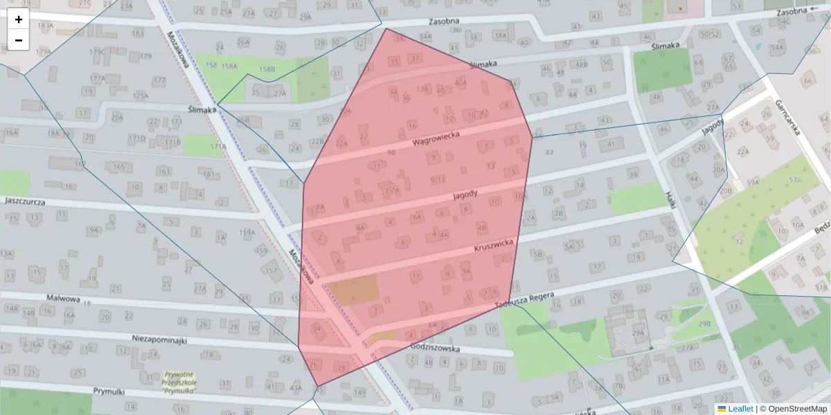 Szczegółowa mapa kodu pocztowego 04-863 z granicami, sąsiednimi kodami pocztowymi i urzędami pocztowymi
