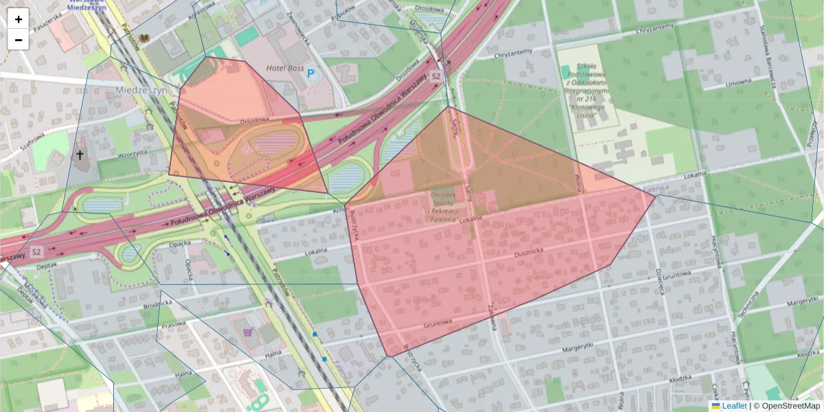 Szczegółowa mapa kodu pocztowego 04-901 z granicami, sąsiednimi kodami pocztowymi i urzędami pocztowymi