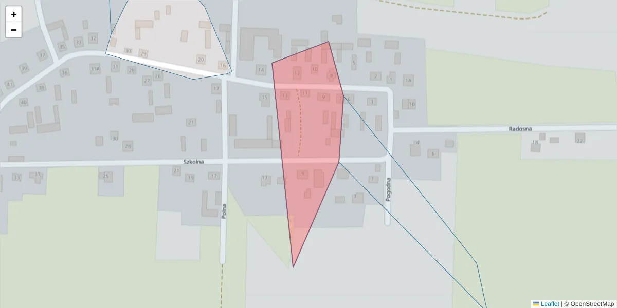 Szczegółowa mapa kodu pocztowego 07-341 z granicami, sąsiednimi kodami pocztowymi i urzędami pocztowymi