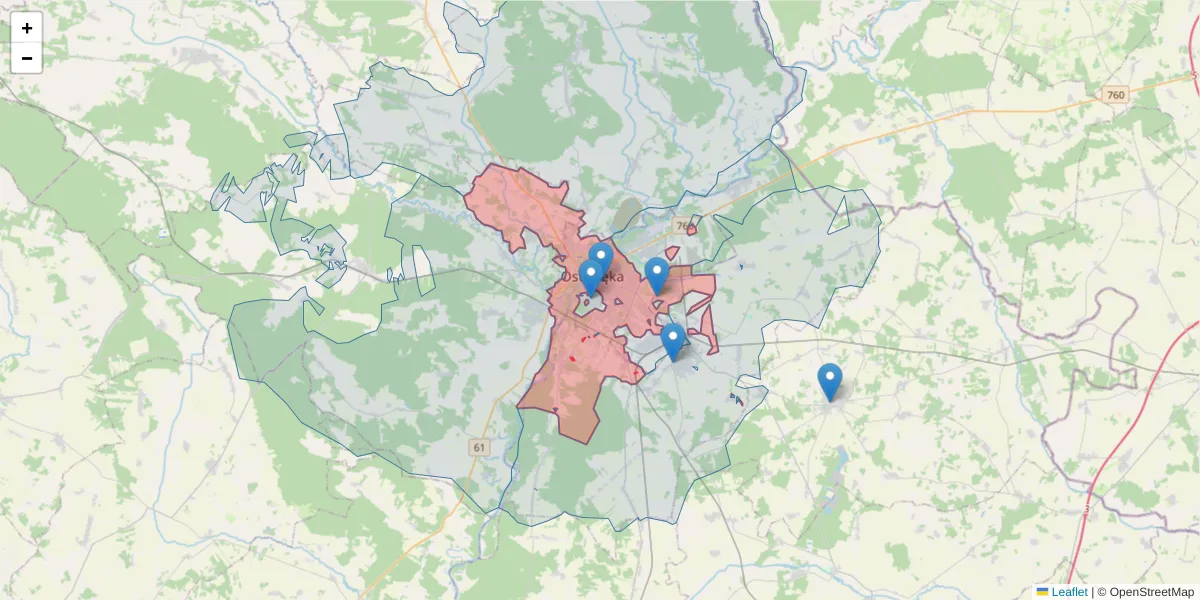 Szczegółowa mapa kodu pocztowego 07-410 z granicami, sąsiednimi kodami pocztowymi i urzędami pocztowymi