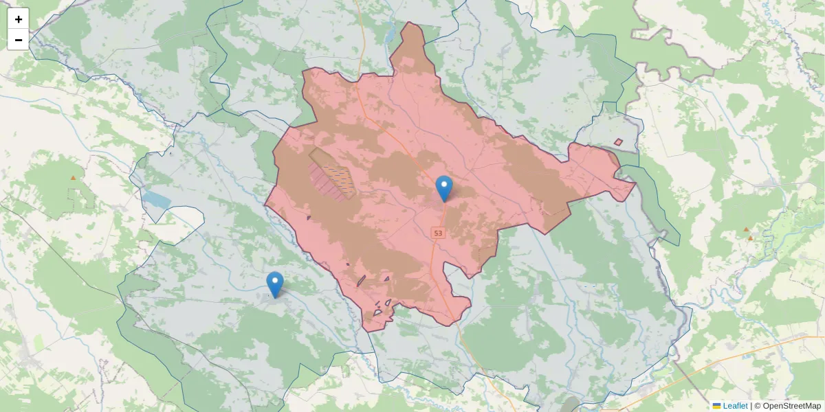 Szczegółowa mapa kodu pocztowego 07-420 z granicami, sąsiednimi kodami pocztowymi i urzędami pocztowymi