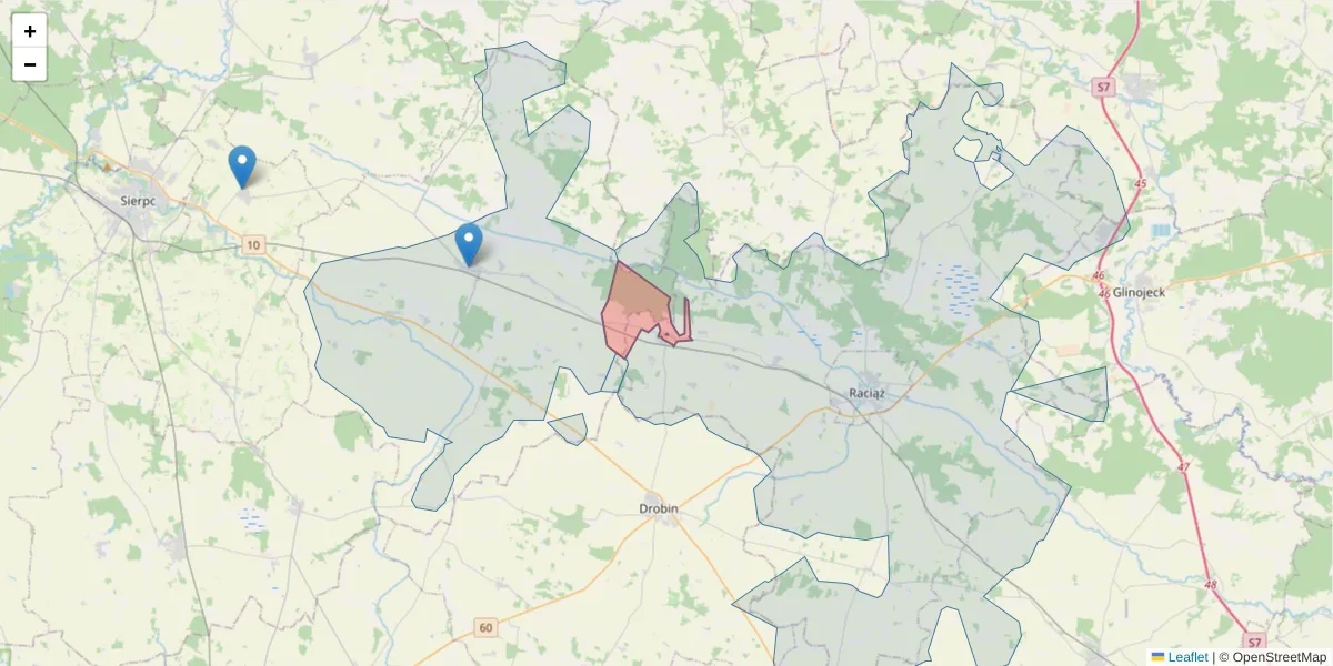 Szczegółowa mapa kodu pocztowego 09-138 z granicami, sąsiednimi kodami pocztowymi i urzędami pocztowymi
