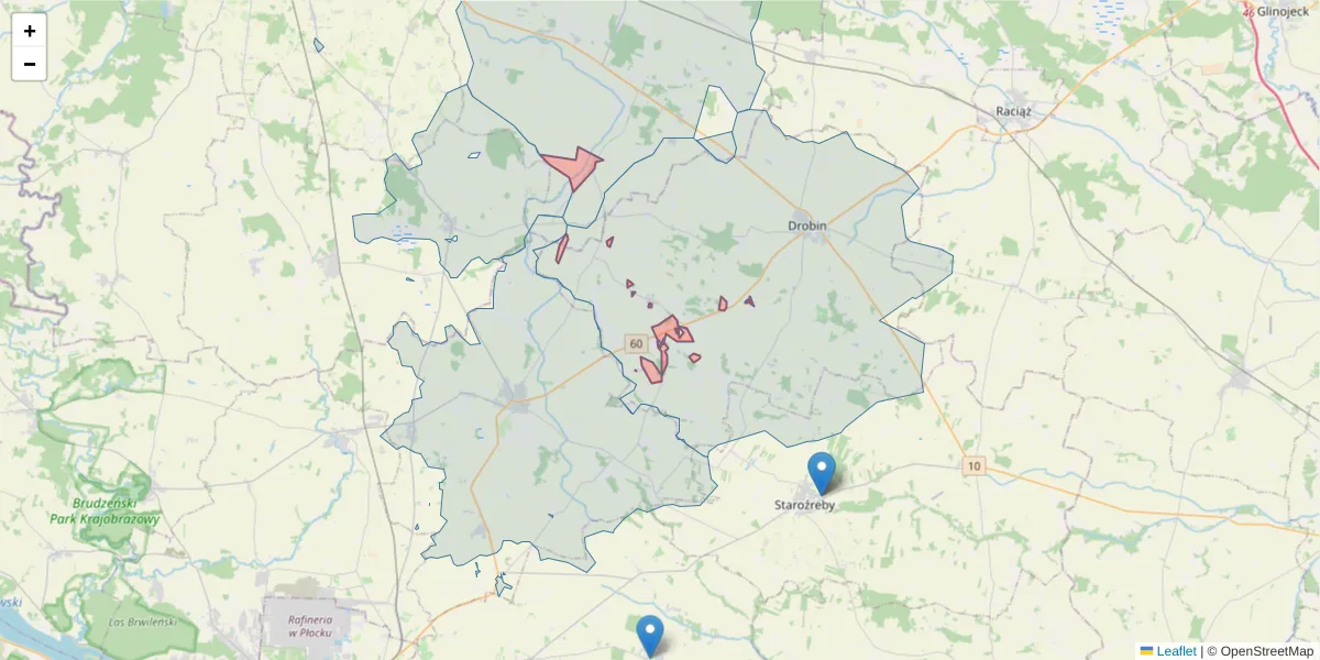 Szczegółowa mapa kodu pocztowego 09-209 z granicami, sąsiednimi kodami pocztowymi i urzędami pocztowymi
