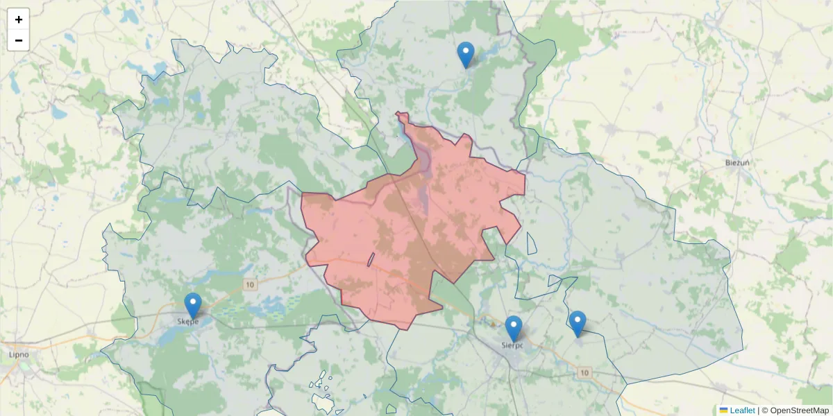 Szczegółowa mapa kodu pocztowego 09-227 z granicami, sąsiednimi kodami pocztowymi i urzędami pocztowymi