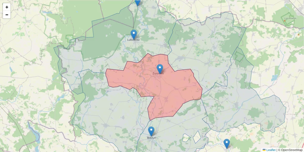 Szczegółowa mapa kodu pocztowego 09-300 z granicami, sąsiednimi kodami pocztowymi i urzędami pocztowymi