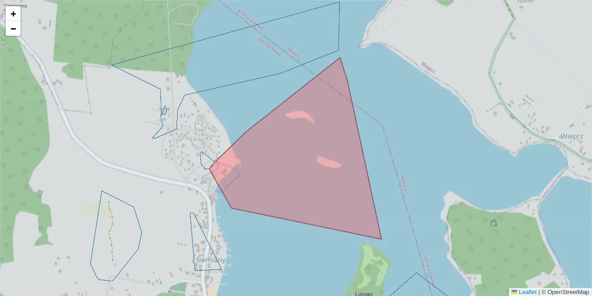Szczegółowa mapa kodu pocztowego 14-216 z granicami, sąsiednimi kodami pocztowymi i urzędami pocztowymi