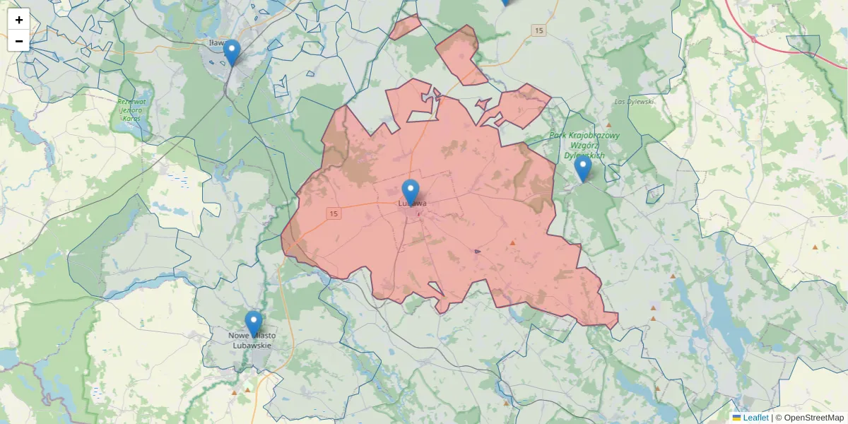 Szczegółowa mapa kodu pocztowego 14-260 z granicami, sąsiednimi kodami pocztowymi i urzędami pocztowymi