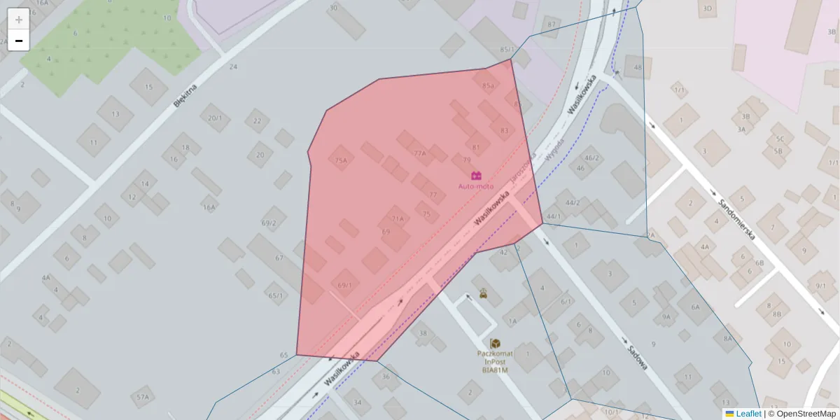Szczegółowa mapa kodu pocztowego 15-118 z granicami, sąsiednimi kodami pocztowymi i urzędami pocztowymi