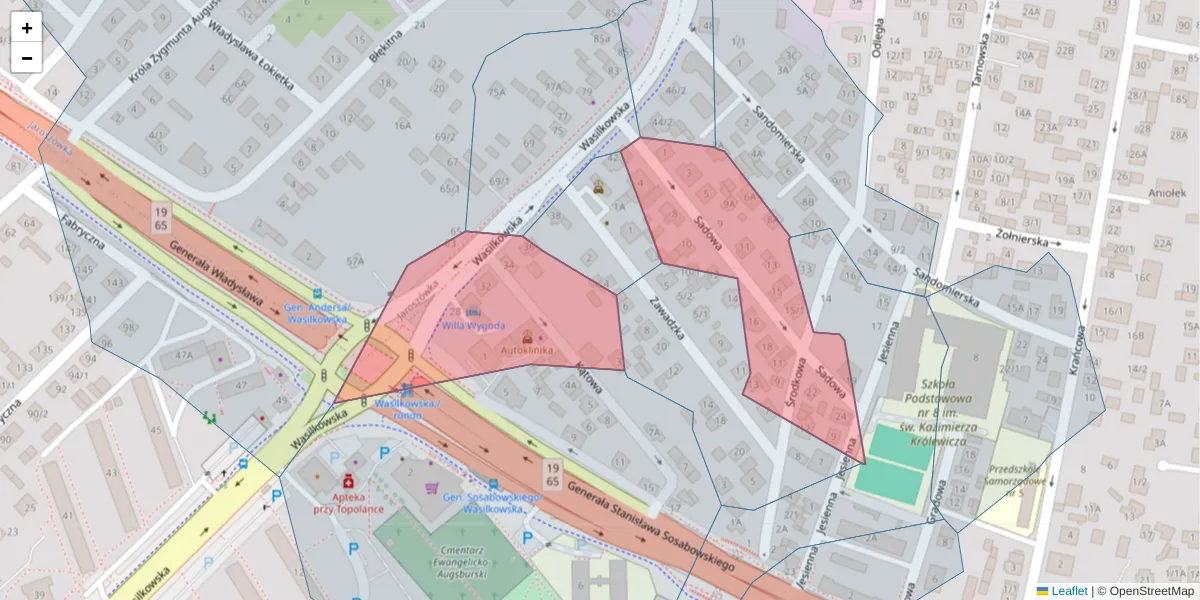 Szczegółowa mapa kodu pocztowego 15-149 z granicami, sąsiednimi kodami pocztowymi i urzędami pocztowymi