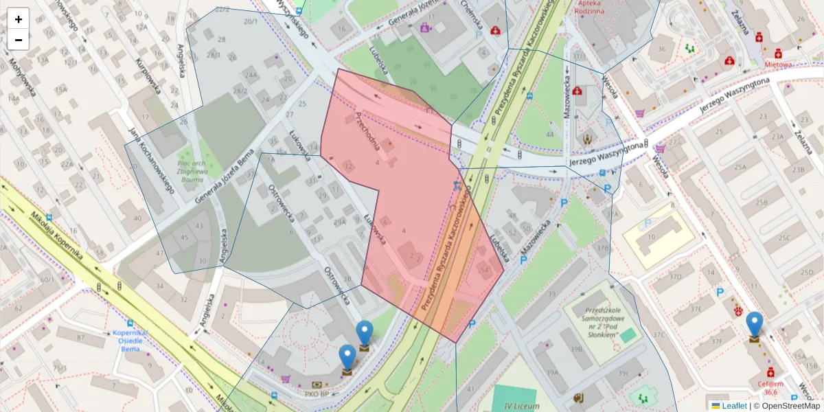 Szczegółowa mapa kodu pocztowego 15-373 z granicami, sąsiednimi kodami pocztowymi i urzędami pocztowymi