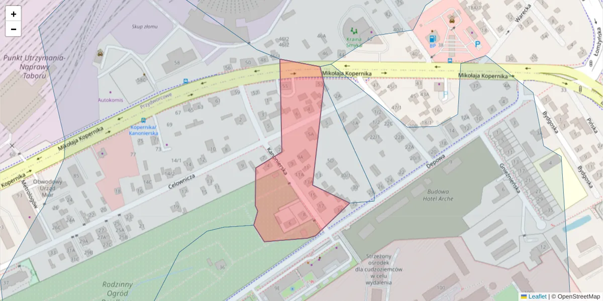 Szczegółowa mapa kodu pocztowego 15-393 z granicami, sąsiednimi kodami pocztowymi i urzędami pocztowymi