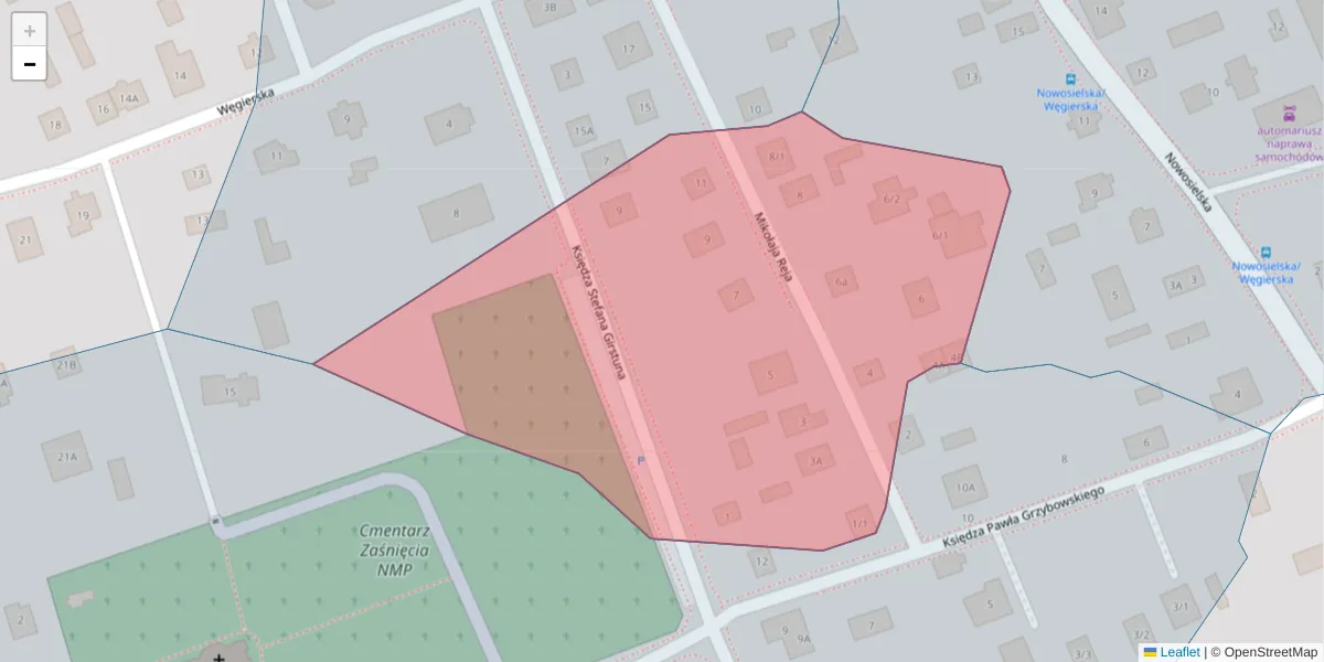 Szczegółowa mapa kodu pocztowego 15-615 z granicami, sąsiednimi kodami pocztowymi i urzędami pocztowymi