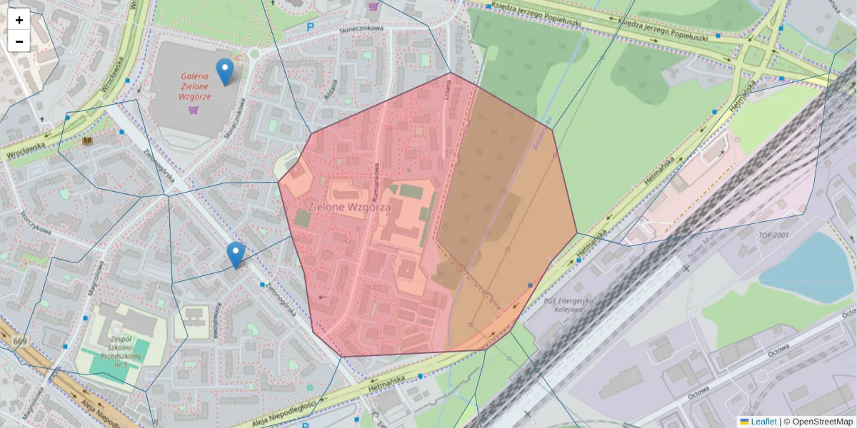 Szczegółowa mapa kodu pocztowego 15-665 z granicami, sąsiednimi kodami pocztowymi i urzędami pocztowymi