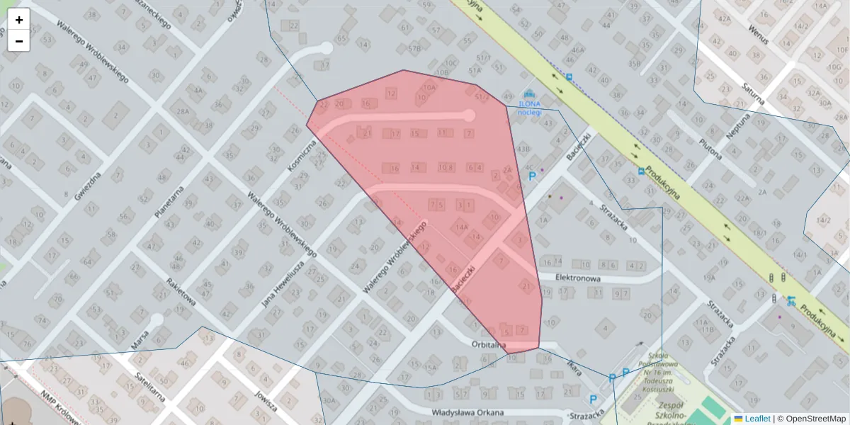 Szczegółowa mapa kodu pocztowego 15-681 z granicami, sąsiednimi kodami pocztowymi i urzędami pocztowymi