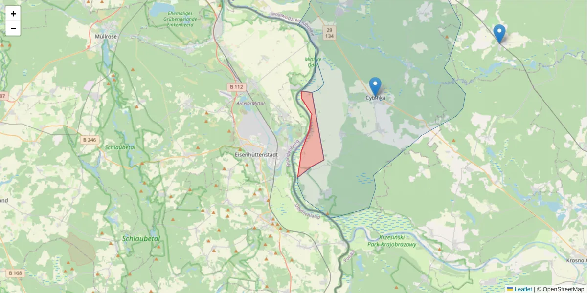 Szczegółowa mapa kodu pocztowego 15890 z granicami, sąsiednimi kodami pocztowymi i urzędami pocztowymi