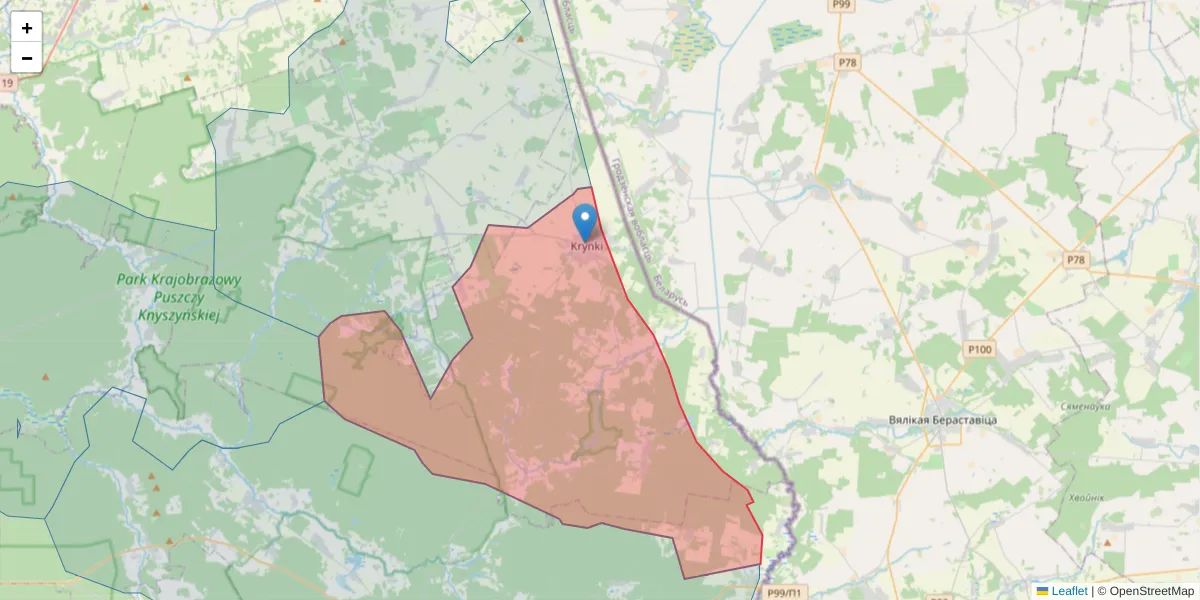 Szczegółowa mapa kodu pocztowego 16-120 z granicami, sąsiednimi kodami pocztowymi i urzędami pocztowymi