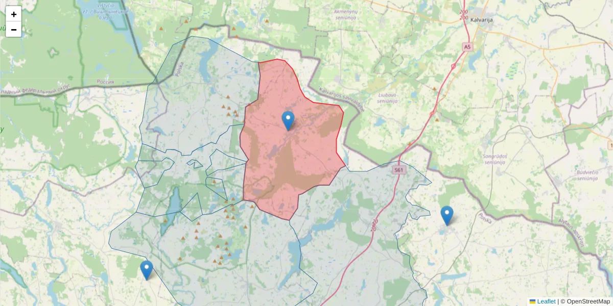 Szczegółowa mapa kodu pocztowego 16-406 z granicami, sąsiednimi kodami pocztowymi i urzędami pocztowymi