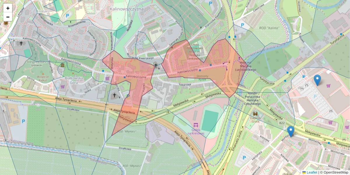 Szczegółowa mapa kodu pocztowego 20-201 z granicami, sąsiednimi kodami pocztowymi i urzędami pocztowymi