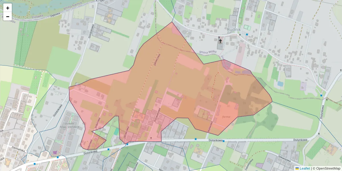 Szczegółowa mapa kodu pocztowego 20-222 z granicami, sąsiednimi kodami pocztowymi i urzędami pocztowymi