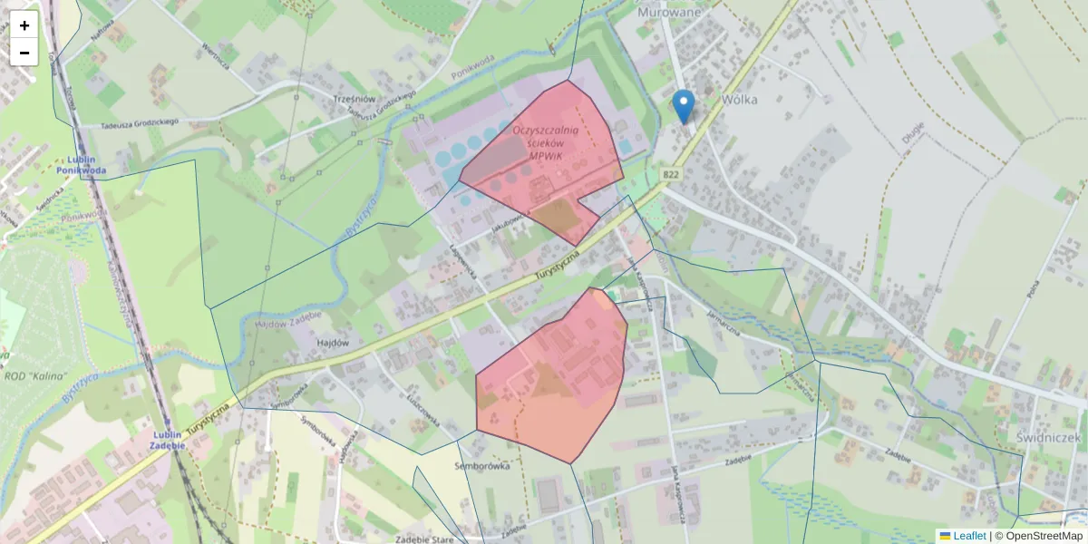 Szczegółowa mapa kodu pocztowego 20-228 z granicami, sąsiednimi kodami pocztowymi i urzędami pocztowymi