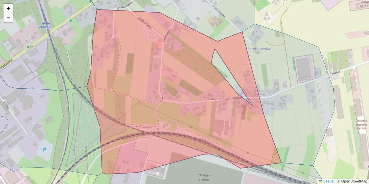 Szczegółowa mapa kodu pocztowego 20-231 z granicami, sąsiednimi kodami pocztowymi i urzędami pocztowymi