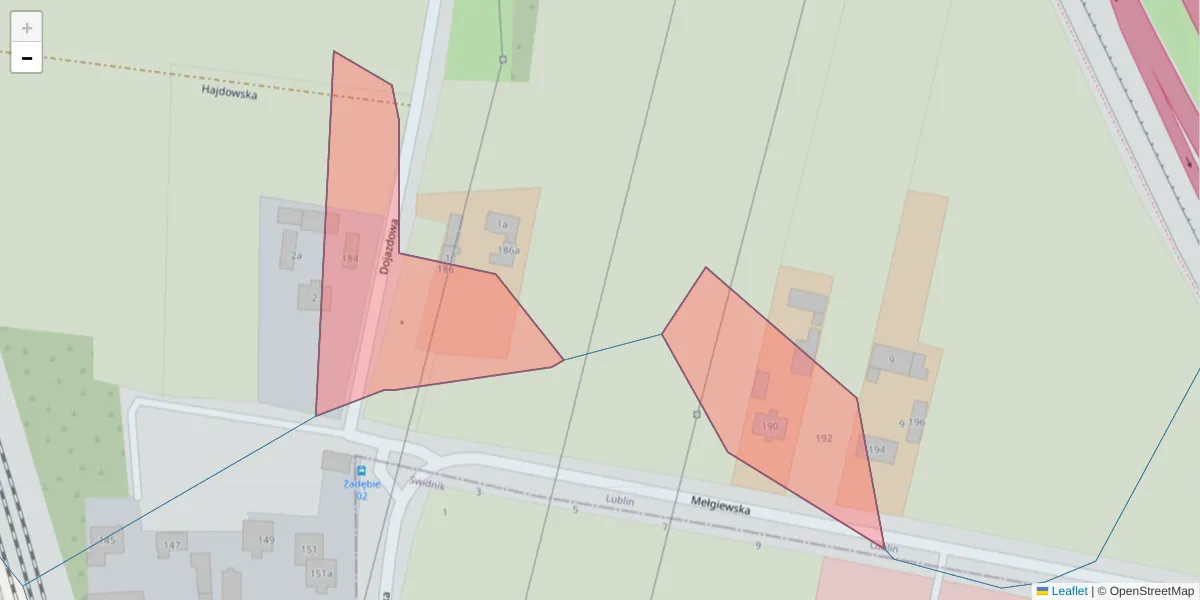 Szczegółowa mapa kodu pocztowego 20-251 z granicami, sąsiednimi kodami pocztowymi i urzędami pocztowymi